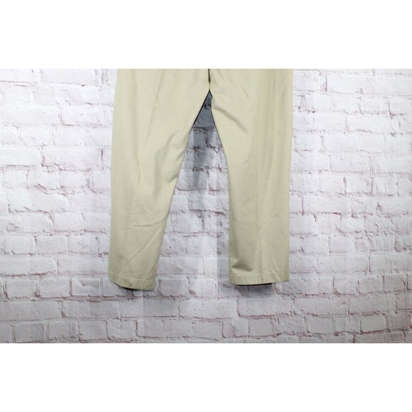 LL Bean Brown Cotton Wrinkle-Free Double L Classic Fit Chino Pants 42x37 - Picture 4 of 9